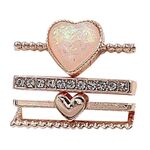 4 pezzi / set Smart Watch Universale Cinturino in silicone Cuore Anello decorativo Accessori in metallo (oro rosa)