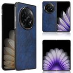 Per OPPO Find N5 Custodia per telefono con texture Litchi e retro in plastica (blu)