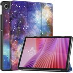 Per Lenovo Tab 10.1 / K10 2nd / S10 Custer Painted Custodia in pelle con supporto a 3 pieghe per tablet intelligente (Starry Way Nebula)