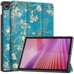 Per Lenovo Tab 10.1 / K10 2nd / S10 Custer Painted Custodia in pelle con supporto a 3 pieghe per tablet intelligente (Apricot Blossom)