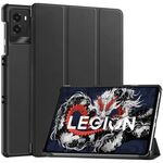 Per Lenovo Legion Y700 2025 Custer Texture 3-Fold Holder Custodia in pelle per tablet intelligente (nero)