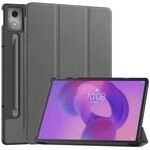 Per Lenovo Idea Tab Pro Custer Texture 3-Fold Holder Custodia in pelle per tablet intelligente (grigio)