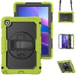 Per Lenovo Tab 10.1 / K10c / S10 Custodia in silicone ibrida per PC con tracolla (giallo verde)