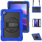 Per Lenovo Tab 10.1 / K10c / S10 Custodia in silicone ibrida per PC con tracolla (blu)