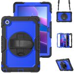 Custodia in silicone ibrida per tablet Lenovo Tab 10.1 / ZhaoYang K10c con tracolla (PC blu)