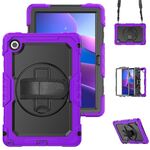 Per Lenovo Tab 10.1 / K10c / S10 Custodia per tablet PC ibrida in silicone con tracolla (viola)