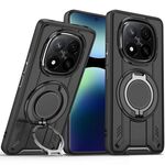 Per Redmi Note 14 Pro+ 5G Supporto ad anello rotante Custodia magnetica MagSafe per telefono (nero)