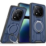 Per Redmi Note 14 Pro+ 5G Supporto ad anello rotante Custodia magnetica MagSafe per telefono (blu)