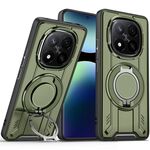 Per Redmi Note 14 Pro+ 5G Supporto ad anello rotante Custodia magnetica MagSafe per telefono (verde)
