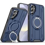 Per Samsung Galaxy S25+ / S24+ 5G Supporto ad anello rotante Custodia magnetica MagSafe per telefono (blu)