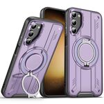 Per Samsung Galaxy S23+ 5G Supporto ad anello rotante Custodia magnetica MagSafe per telefono (viola)