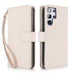 Per Samsung Galaxy S25 Ultra 5G Multi-Card Wallet RFID Custodia in pelle per telefono (albicocca)