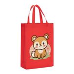 Borsa in tessuto non tessuto stampato con scoiattolo, stampa su richiesta, dimensioni: 41x35x12 cm (rosso)