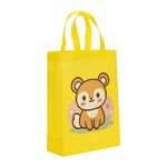Borsa in tessuto non tessuto stampato con scoiattolo, stampa su richiesta, dimensioni: 41x35x12 cm (giallo)