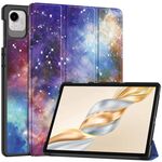 Custodia per tablet in pelle con supporto a 3 pieghe dipinto Custer per Honor Pad X9 Pro (Nebulosa Starry Way)