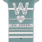 6 pezzi / set Smart Watch Universale Silicone Band Anello decorativo Accessori in metallo, Dimensioni: W (Argento)