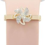 Cinturino universale girevole per smartwatch, anello decorativo, accessori in metallo, stile: mulino a vento dorato