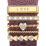Smart Watch Universal Band Anello decorativo Accessori in metallo (LOVE Gold)