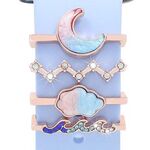 4 pezzi / set Smart Watch Universal Band Anello decorativo Accessori in metallo, Stile: 3