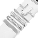 5 pezzi / set Smart Watch Universal Band Lettera Anello decorativo Accessori in metallo, Stile: U (银色)
