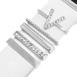 5 pezzi / set Smart Watch Universal Band Lettera Anello decorativo Accessori in metallo, Stile: V (银色)