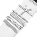 5 pezzi / set Smart Watch Universal Band Lettera Anello decorativo Accessori in metallo, Stile: Y (银色)