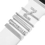 5 pezzi / set Smart Watch Universal Band Lettera Anello decorativo Accessori in metallo, Stile: Z (银色)