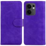 Per OPPO Reno13 F 4G / 5G Custodia in pelle Flip con effetto pelle pura (viola)