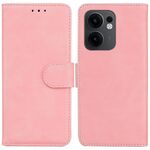 Per OPPO Reno13 F 4G / 5G Custodia in pelle con chiusura a scatto Skin Feel Pure Color (rosa)