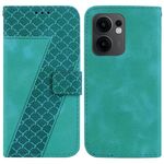 Per OPPO Reno13 F 4G / 5G Custodia per telefono in pelle goffrata a sette forme (verde)