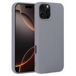 Per iPhone 16 Pro Max Custodia in silicone con trama intrecciata (grigio)