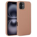 Per iPhone 16 Plus Custodia per telefono in silicone con trama intrecciata (marrone)