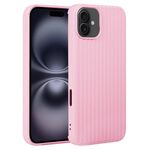 Per iPhone 16 Plus Custodia per telefono in silicone con trama intrecciata (rosa)
