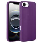 Per iPhone 16e Custodia in silicone con trama intrecciata (viola)
