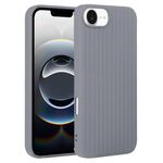 Per iPhone 16e Custodia in silicone con trama intrecciata (grigio)