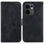 Per OPPO Reno13 F 4G / 5G Custodia in pelle goffrata Little Tiger (nero)