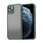 Per iPhone 11 Pro Fan Dun Series TPU Hybrid PC Custodia per telefono glassata (verde)