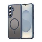 Per Samsung Galaxy S25+ 5G Fan Dun Series TPU Hybrid PC Frosted Magsafe Custodia per telefono (blu)
