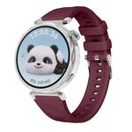 Cinturino in silicone con motivo a diamante in rilievo universale Kalebol da 18 mm (rosso vino)