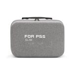 BKANO per Sony PS5 Slim Borsa portaoggetti rigida a tracolla Valigia portaoggetti (grigio)