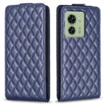 Per Motorola Edge 40 5G Diamond Lattice Custodia in pelle con vibrazione verticale (blu)