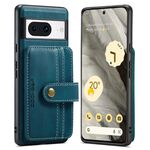 Per Google Pixel 8 JEEHOOD Custodia per telefono in PU magnetica antifurto con blocco RFID (blu)