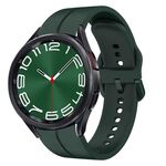 Per Samsung Galaxy Watch 6 Classic 43mm 20mm Cinturino in silicone con cinturino (verde scuro)