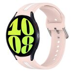 Per Samsung Galaxy Watch 6 44mm Cinturino in silicone bicolore (rosa + bianco)