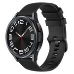 Per Samsung Galaxy Watch 6 Classic 43mm 20mm cinturino in silicone a scacchi (nero)