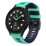 Per Samsung Galaxy watch 5 Pro Golf Edition 20mm Cinturino in silicone bicolore (Teal Duck + Blue)