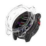 Custodia protettiva per orologio in TPU semi-pacchetto per Garmin Fenix 7S Pro (trasparente)