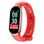 M8 Smart Watch con schermo a colori impermeabile IP68 da 1,14 pollici, supporto frequenza cardiaca / pressione sanguigna / ossigeno nel sangue / monitoraggio della glicemia (rosso)