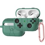 Per AirPods Pro 2 Custodia in silicone per auricolari wireless in stile console di gioco (verde pino)