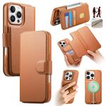 Per iPhone 16 Pro Custodia Neo Finger Grip Strap MagSafe Custodia in pelle per telefono (marrone)